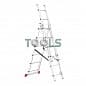 Лестница алюминиевая 3-х секционная универсальная раскладная 3*6ступ. 3.41м Intertool LT-0306